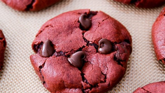 The Cheerful Red Velvet Chocolate Chip Cookie