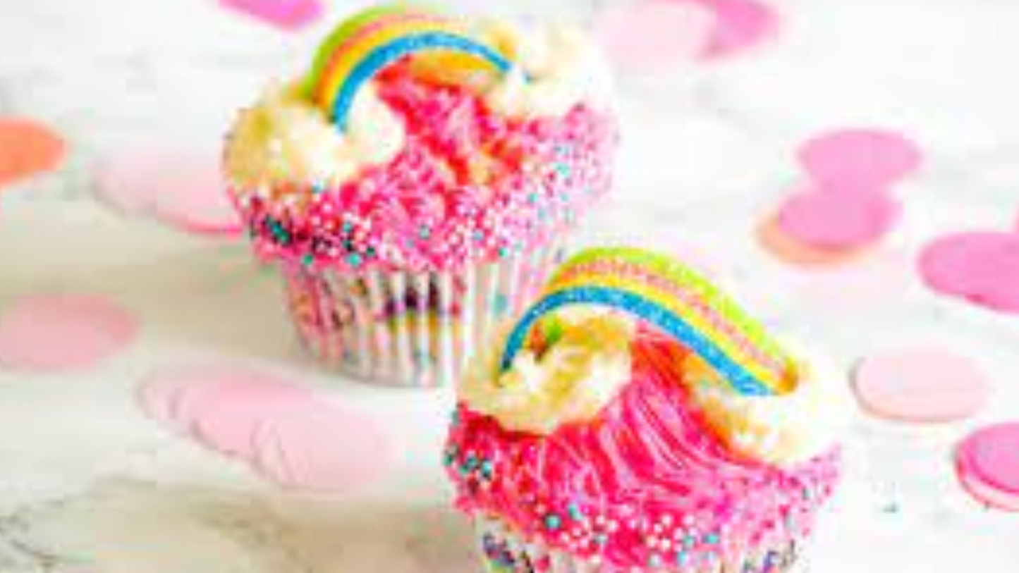 The Cheerful Rainbow Funfetti Vanillia Cupcake