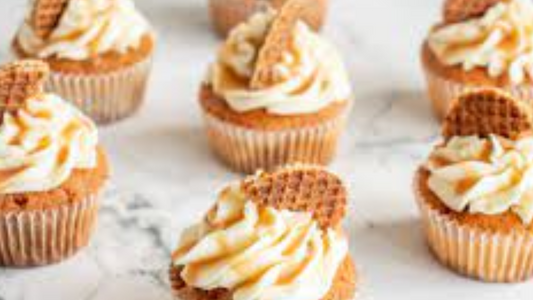 The Cheerful Vanillia Caramel Stroopwafel Cupcake
